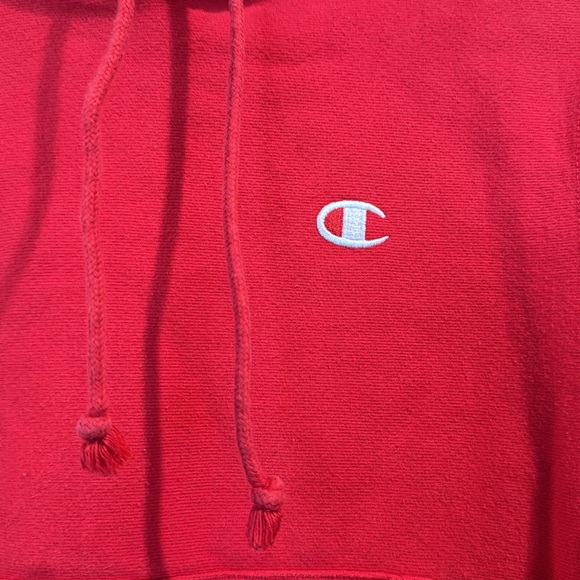 CHAMPION REVERSE WEAVE STITCH LOGO HOODIE SWEATSHIRT WHITE Women’s XS - Picture 2 of 7